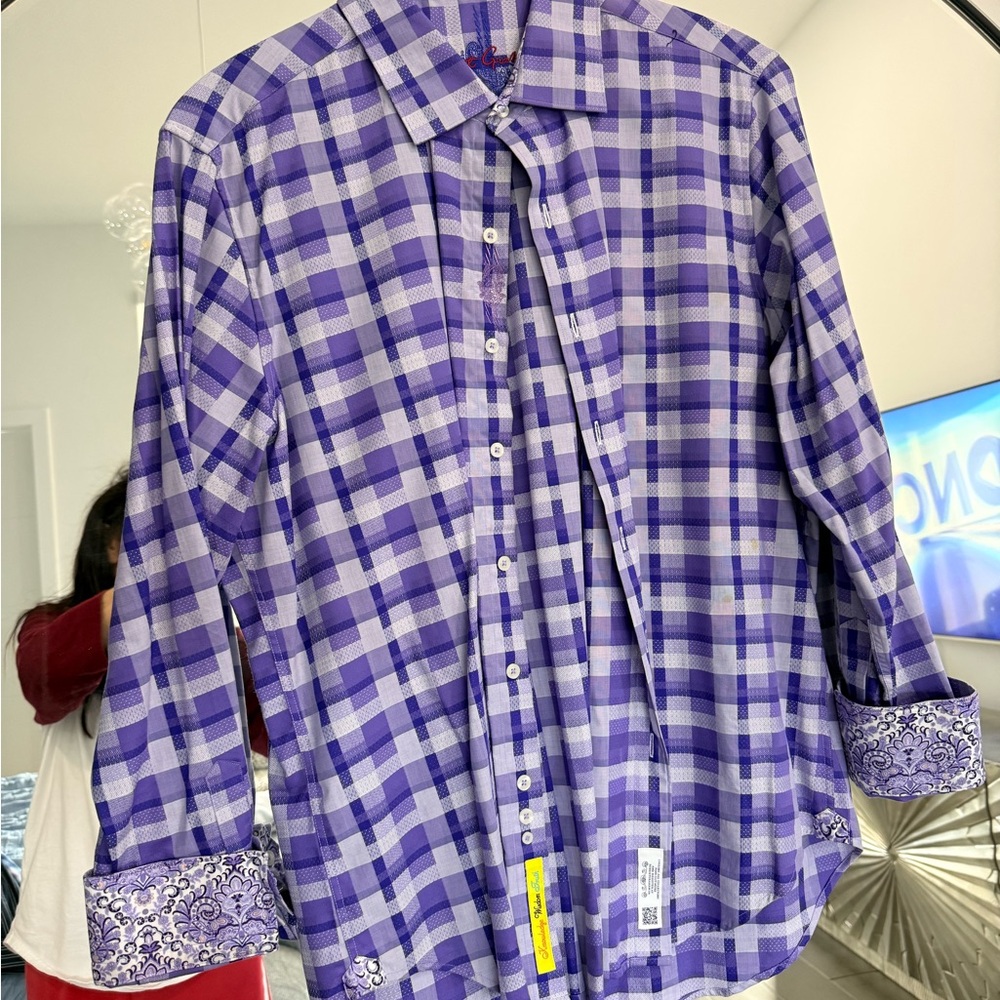Robert Graham Purple Plaid Men's Shirt